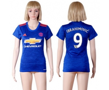 2016-17 Manchester United #9 IBRAHIMOVIC Away Soccer Women's Red AAA+ Shirt