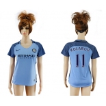 2016-17 Manchester City #11 KOLAROV Away Soccer Women's Blue AAA+ Shirt
