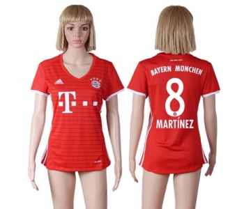 2016-17 Bayern Munich #8 MARTINEZ Home Soccer Women's Red AAA+ Shirt