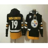 Men's Pittsburgh Steelers #19 JuJu Smith-Schuster NEW Black Pocket Stitched NFL Pullover Hoodie