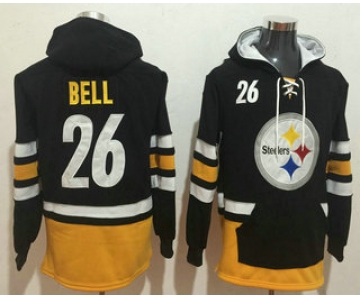 Men's Pittsburgh Steelers #26 Le'Veon Bell NEW Black Pocket Stitched NFL Pullover Hoodie