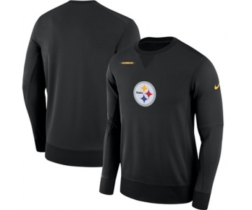 Men's Pittsburgh Steelers Nike Black Sideline Team Logo Performance Sweatshirt