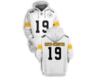 Men's White Pittsburgh Steelers #19 JuJu Smith-Schuster 2021 Pullover Hoodie