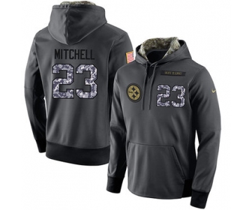 NFL Men's Nike Pittsburgh Steelers #23 Mike Mitchell Stitched Black Anthracite Salute to Service Player Performance Hoodie