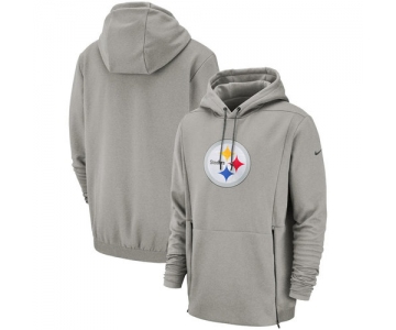 Pittsburgh Steelers Nike Sideline Performance Player Pullover Hoodie Heathered Gray