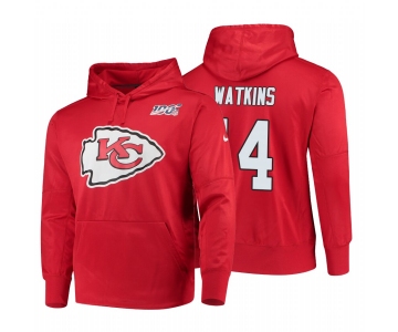 Kansas City Chiefs #14 Sammy Watkins Nike NFL 100 Primary Logo Circuit Name & Number Pullover Hoodie Red