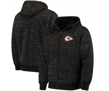 Kansas City Chiefs G-III Sports by Carl Banks Discovery Sherpa Full-Zip Jacket - Heathered Black