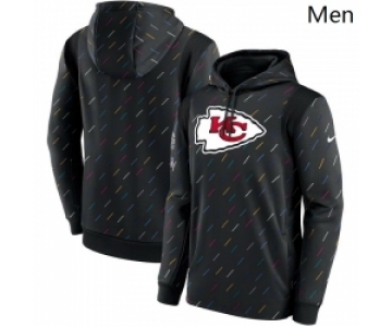 Men Kansas City Chiefs Nike Charcoal 2021 NFL Crucial Catch Therma Pullover Hoodie