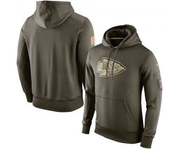 Men's Kansas City Chiefs Nike Olive Salute To Service KO Performance Hoodie