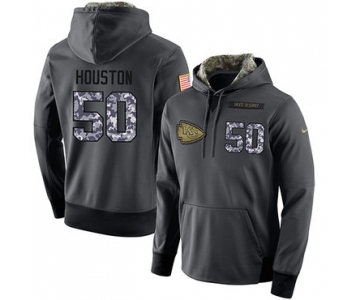 NFL Men's Nike Kansas City Chiefs #50 Justin Houston Stitched Black Anthracite Salute to Service Player Performance Hoodie