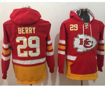 Nike Kansas City Chiefs #29 Eric Berry Red Gold Name & Number Pullover NFL Hoodie