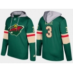 Adidas Minnesota Wild 3 Charlie Coyle Name And Number Green Hoodie