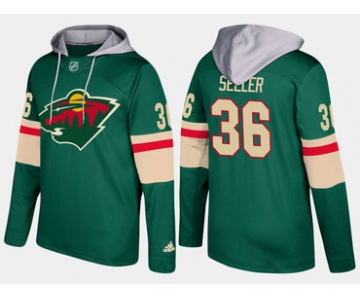 Adidas Minnesota Wild 36 Nick Seeler Name And Number Green Hoodie