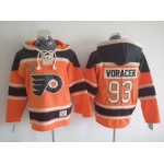 Men's Philadelphia Flyers #93 Jakub Voracek Old Time Hockey Alternate Orange Hoodie