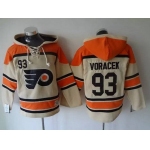 Men's Philadelphia Flyers #93 Jakub Voracek Old Time Hockey Cream Hoodie