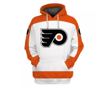 Men's Philadelphia Flyers White All Stitched Hooded Sweatshirt
