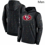 Men San Francisco 49ers Nike Charcoal 2021 NFL Crucial Catch Therma Pullover Hoodie