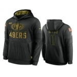 Men's San Francisco 49ers #11 Brandon Aiyuk Black 2020 Salute To Service Sideline Performance Pullover Hoodie