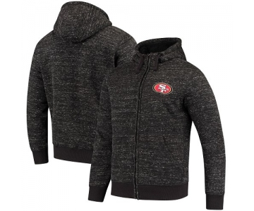 Men's San Francisco 49ers G-III Sports by Carl Banks Heathered Black Discovery Sherpa Full-Zip Jacket