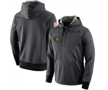 Men's San Francisco 49ers Nike Anthracite Salute to Service Player Performance Hoodie