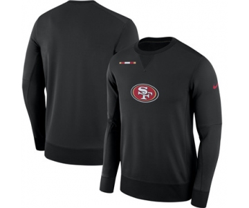 Men's San Francisco 49ers Nike Black Sideline Team Logo Performance Sweatshirt