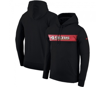 Men's San Francisco 49ers Nike Black Sideline Team Performance Pullover Hoodie