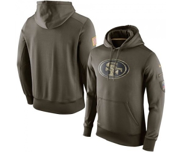 Men's San Francisco 49ers Nike Olive Salute To Service KO Performance Hoodie