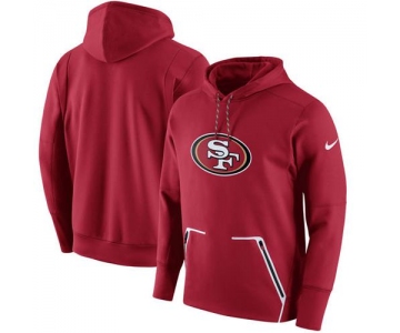 Men's San Francisco 49ers Nike Scarlet Champ Drive Vapor Speed Performance Pullover Hoodie