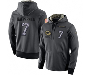 NFL Men's Nike San Francisco 49ers #7 Colin Kaepernick Stitched Black Anthracite Salute to Service Player Performance Hoodie