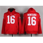 Nike San Francisco 49ers #16 Joe Montana Red Hoodie
