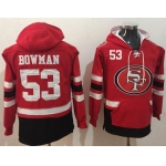 Nike San Francisco 49ers #53 NaVorro Bowman Red Black Name & Number Pullover NFL Hoodie