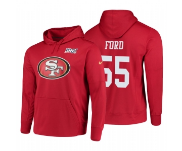 San Francisco 49ers #55 Dee Ford Nike NFL 100 Primary Logo Circuit Name & Number Pullover Hoodie Scarlet