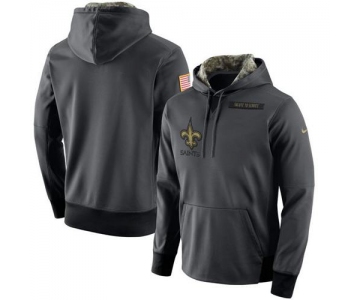 Men's New Orleans Saints Nike Anthracite Salute to Service Player Performance Hoodie