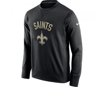 Men's New Orleans Saints Nike Black Sideline Circuit Performance Sweatshirt