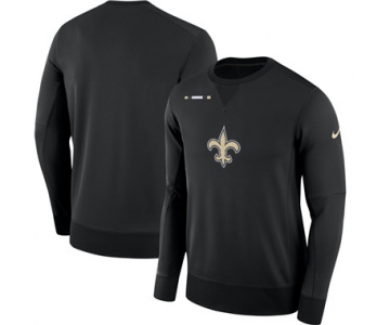 Men's New Orleans Saints Nike Black Sideline Team Logo Performance Sweatshirt