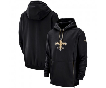 New Orleans Saints Nike Sideline Performance Player Pullover Hoodie Black