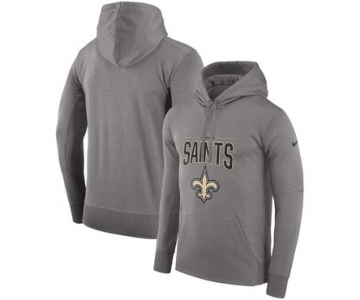 New Orleans Saints Nike Sideline Property of Performance Pullover Hoodie Gray