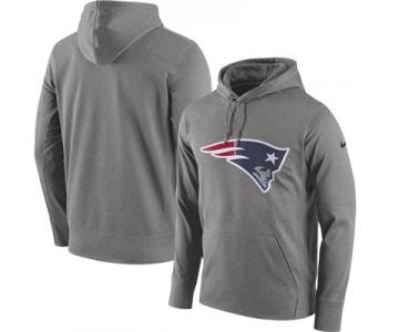 Men's New England Patriots Nike Gray Circuit Logo Essential Performance Pullover Hoodie