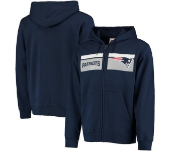 New England Patriots Majestic Touchback Full-Zip Hoodie - Navy