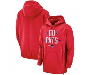 New England Patriots Nike Sideline Local Lockup Pullover Hoodie Red