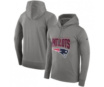 New England Patriots Nike Sideline Property of Performance Pullover Hoodie Gray