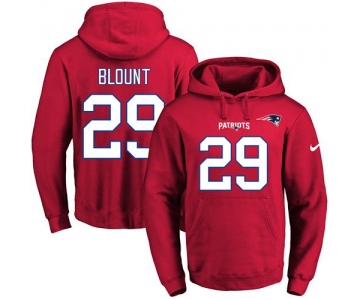 Nike Patriots #29 LeGarrette Blount Red Name & Number Pullover NFL Hoodie