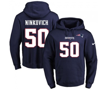 Nike Patriots #50 Rob Ninkovich Navy Blue Name & Number Pullover NFL Hoodie