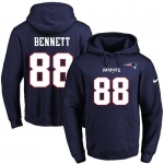 Nike Patriots #88 Martellus Bennett Navy Blue Name & Number Pullover NFL Hoodie