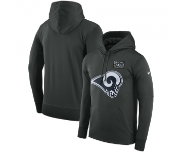 Men's Los Angeles Rams Nike Anthracite Crucial Catch Performance Pullover Hoodie