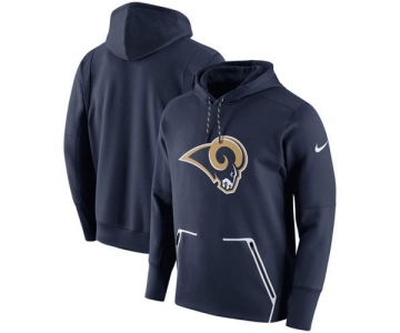 Men's Los Angeles Rams Nike Navy Champ Drive Vapor Speed Performance Pullover Hoodie