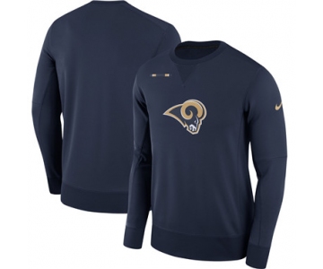 Men's Los Angeles Rams Nike Navy Sideline Team Logo Performance Sweatshirt