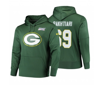 Green Bay Packers #69 David Bakhtiari Nike NFL 100 Primary Logo Circuit Name & Number Pullover Hoodie Green