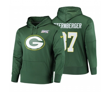 Green Bay Packers #87 Jace Sternberger Nike NFL 100 Primary Logo Circuit Name & Number Pullover Hoodie Green