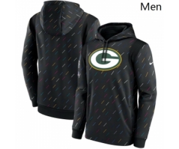 Men Green Bay Packers Nike Charcoal 2021 NFL Crucial Catch Therma Pullover Hoodie